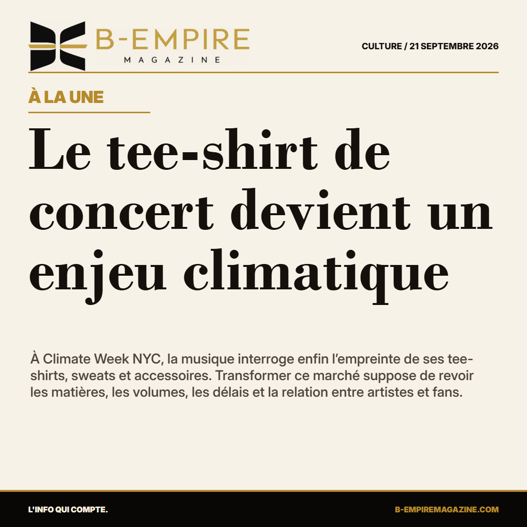 À Climate Week NYC, le merchandising musical affronte enfin son empreinte textile