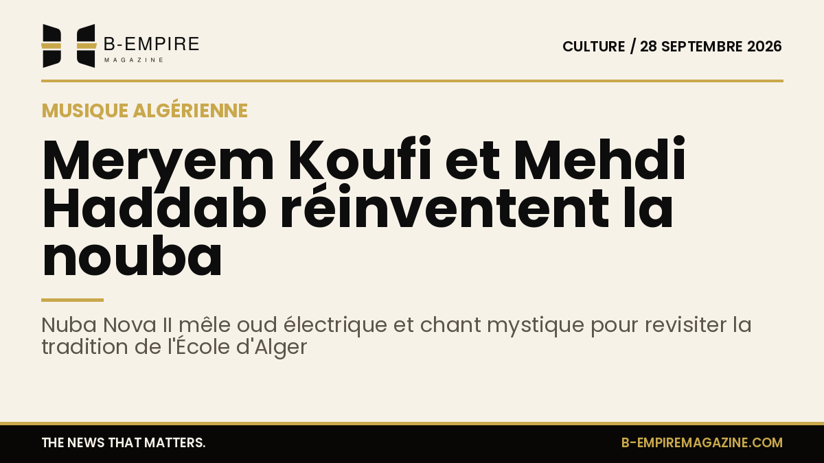 Couverture de l'album Nuba Nova II avec Meryem Koufi et Mehdi Haddab, instruments traditionnels et style moderne
