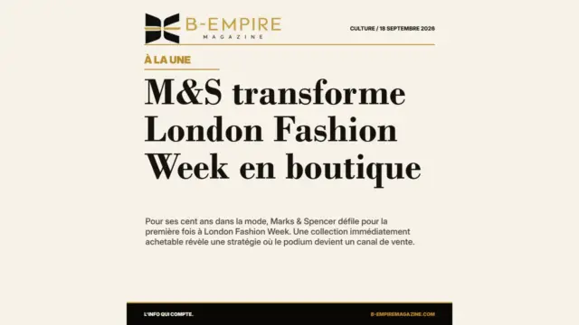 M&S transforme London Fashion Week en boutique