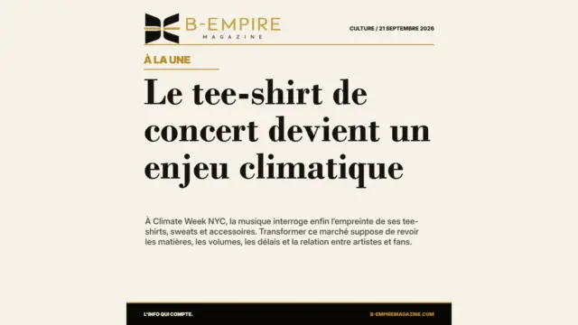 À Climate Week NYC, le merchandising musical affronte enfin son empreinte textile