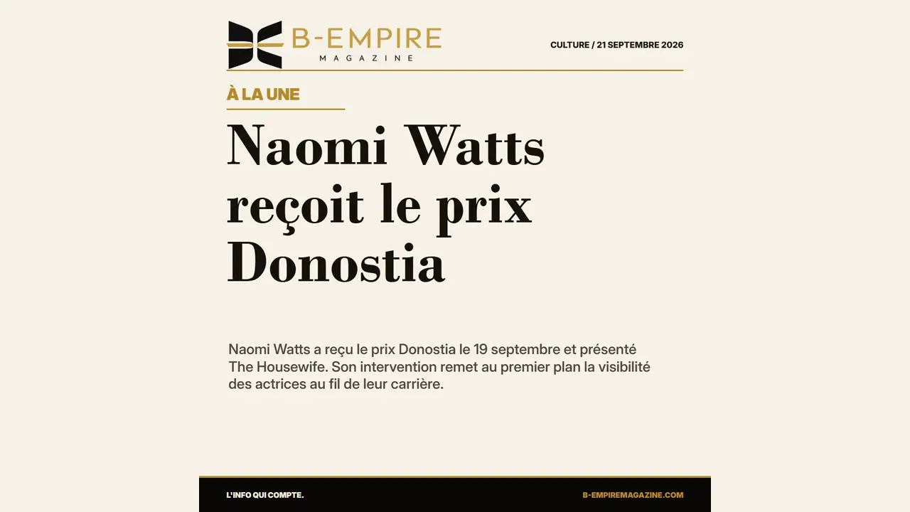 Naomi Watts à Saint-Sébastien : un prix, un film et une question d'âge