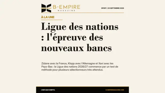 Ligue des nations : l'épreuve des nouveaux bancs