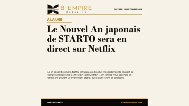 Netflix ouvre le concert du Nouvel An de STARTO au monde entier