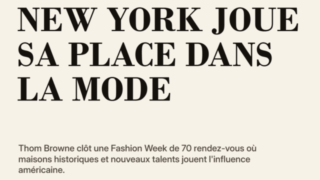 New York Fashion Week : la finale qui veut replacer l'Amérique au centre de la mode