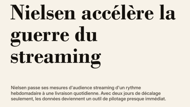Nielsen accélère la guerre du streaming