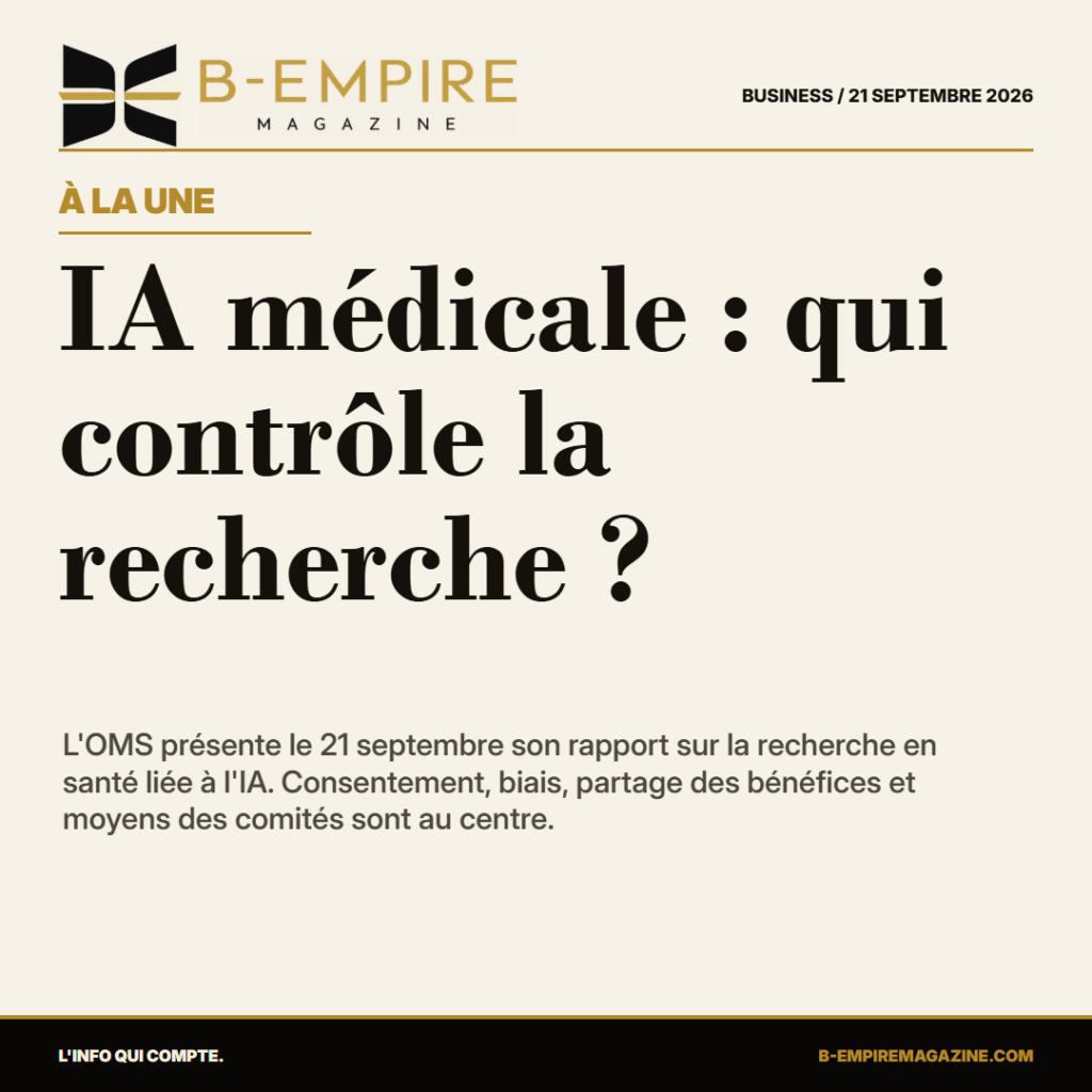 Recherche médicale et IA : l'OMS veut renforcer le contrôle éthique