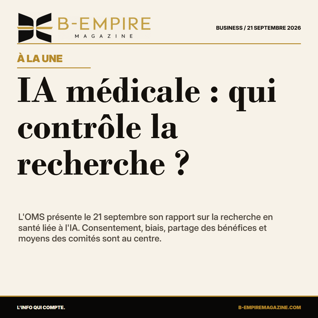 Recherche médicale et IA : l'OMS veut renforcer le contrôle éthique