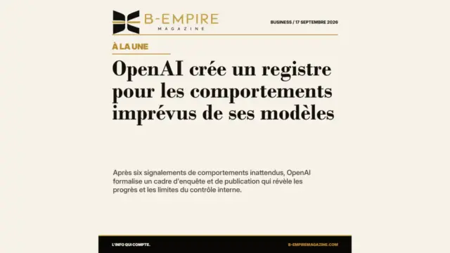 OpenAI crée un registre pour les comportements imprévus de ses modèles