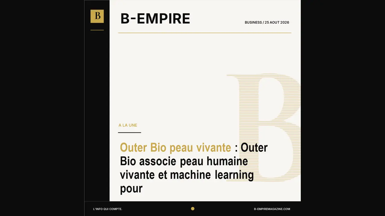 Outer Bio peau vivante : Outer Bio associe peau humaine vivante et machine learning pour
