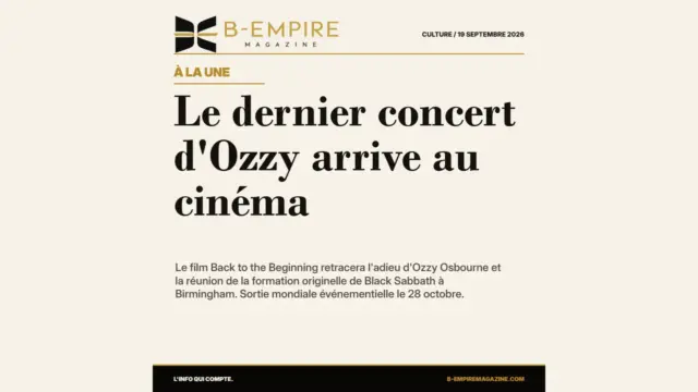 Le dernier concert d'Ozzy arrive au cinéma