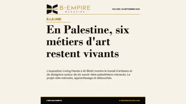 En Palestine, six métiers d'art restent vivants