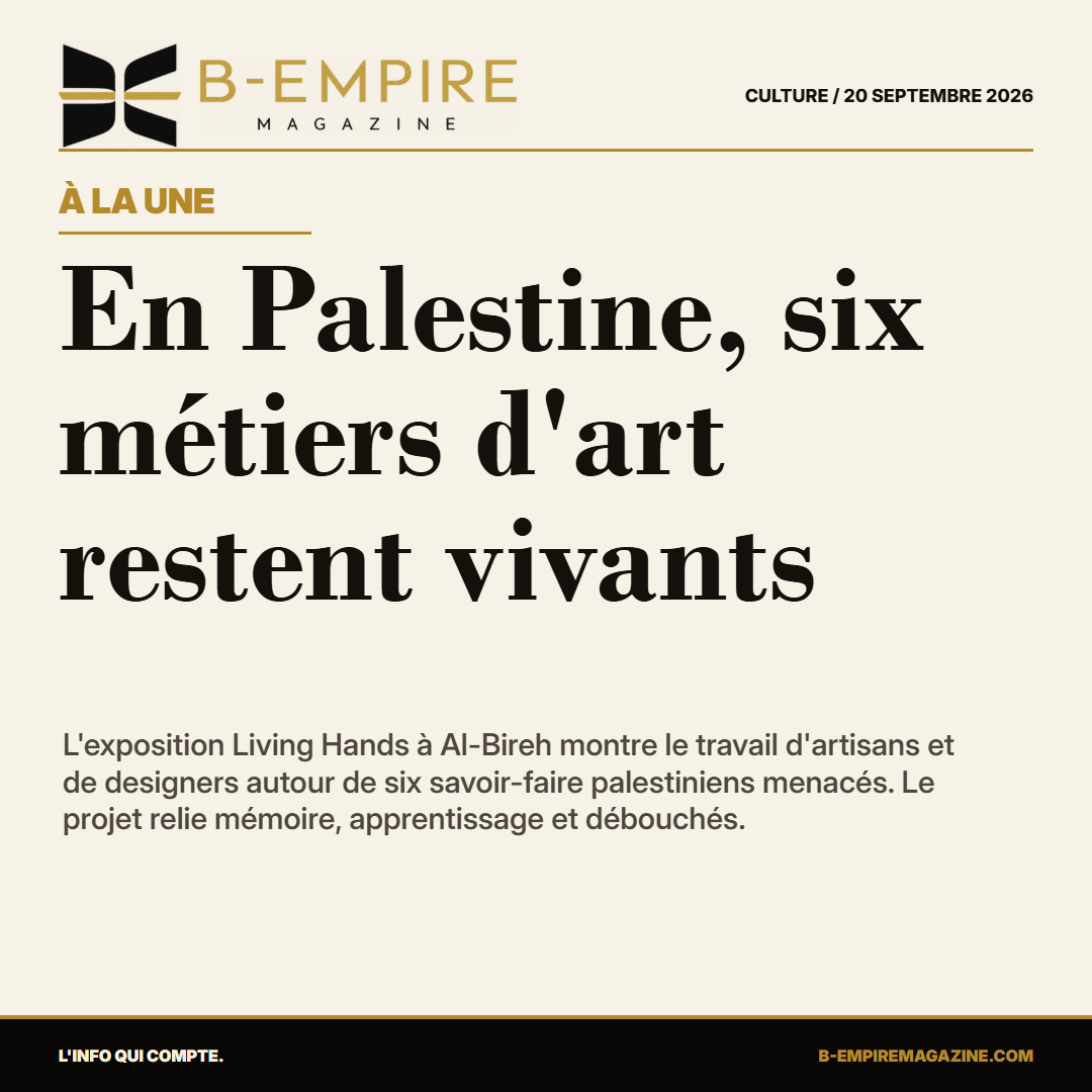 En Palestine, six métiers d'art restent vivants