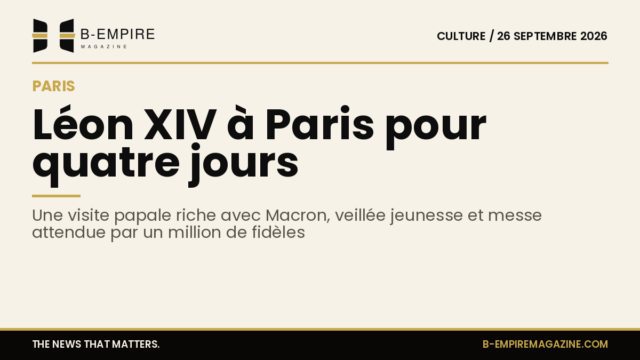 Le pape Léon XIV en popemobile dans les rues de Paris lors de sa visite officielle