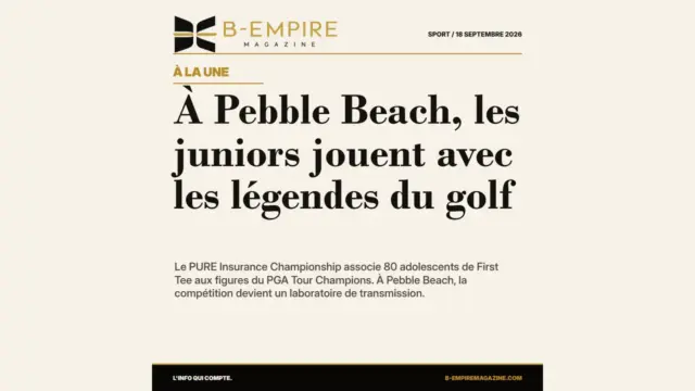 À Pebble Beach, les juniors jouent avec les légendes du golf