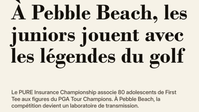 À Pebble Beach, les juniors jouent avec les légendes du golf