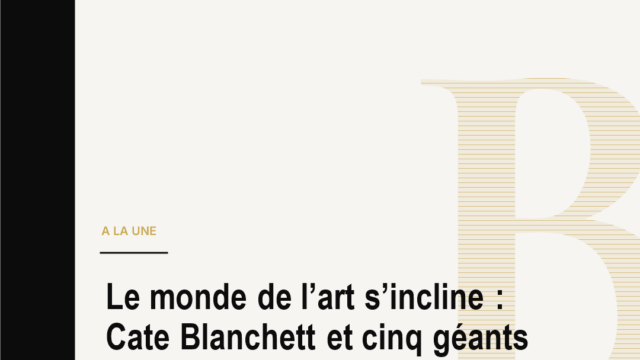 Le monde de l’art s’incline : Cate Blanchett et cinq géants sacrés au Japon