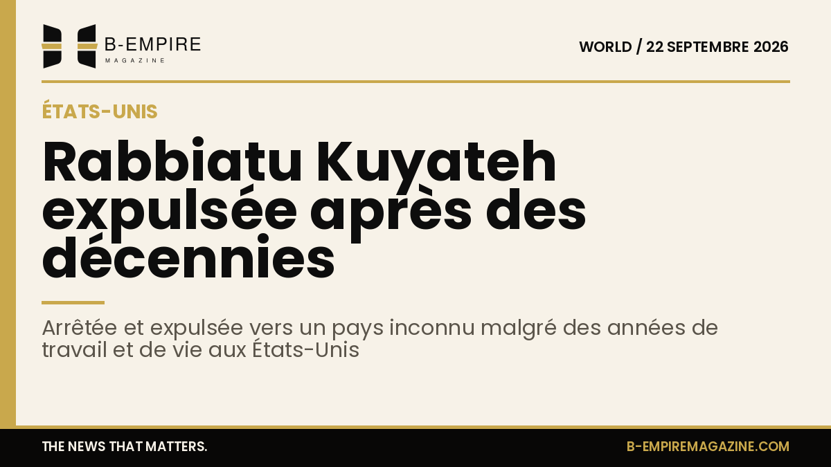 Portrait de Rabbiatu Kuyateh, femme concernée par une expulsion aux États-Unis après des décennies de vie sur place