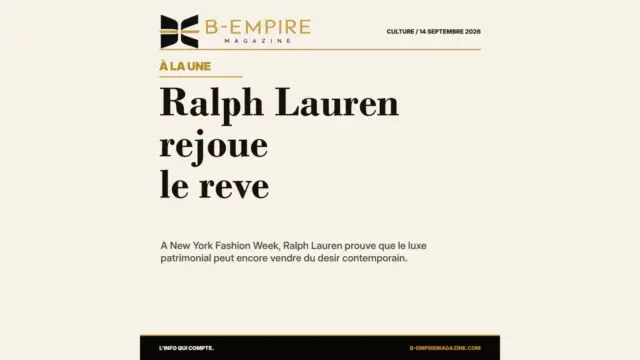 Ralph Lauren : a New York, le luxe patrimonial retrouve le pouvoir de la romance