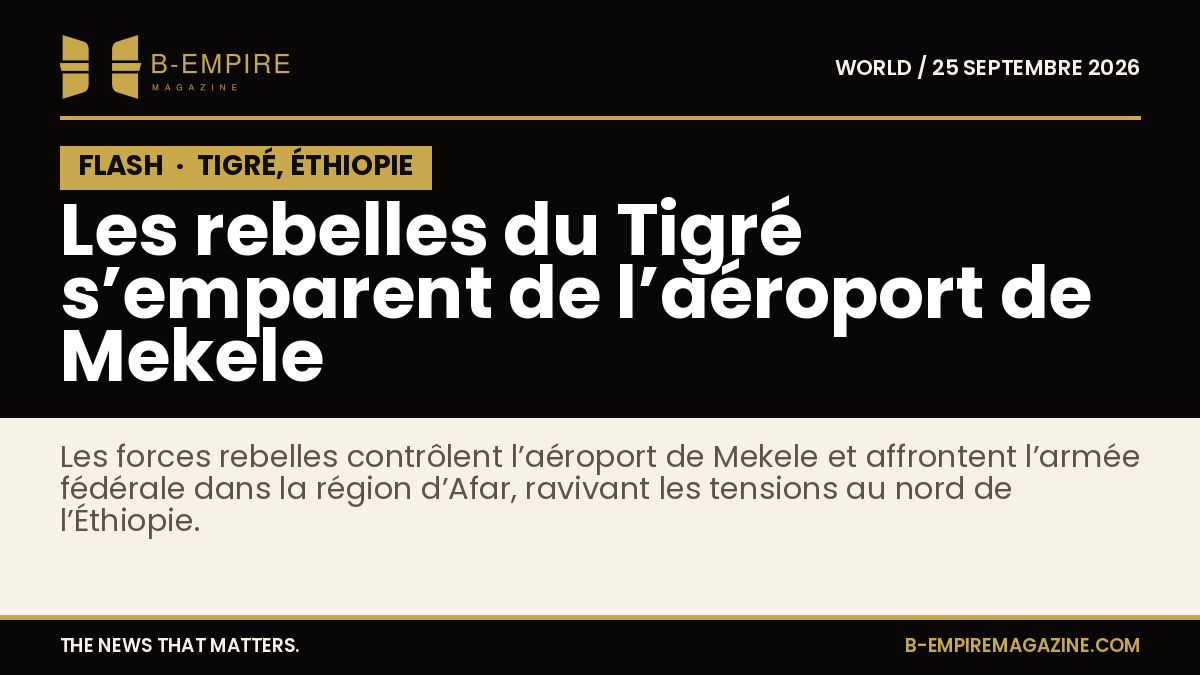 Vue de l’aéroport de Mekele en Éthiopie, avec une zone d’aviation civile et militaire au crépuscule.