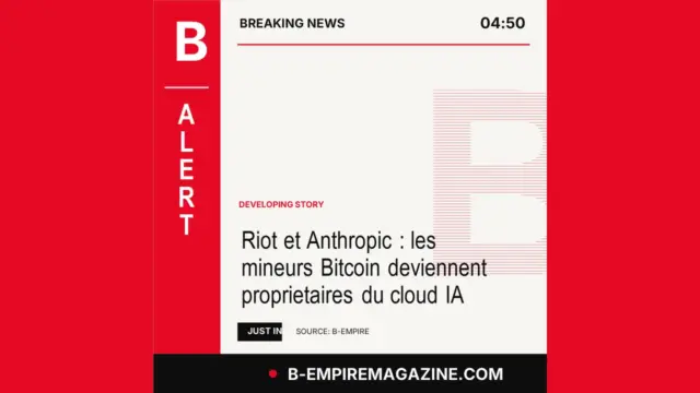 Riot et Anthropic : les mineurs Bitcoin deviennent proprietaires du cloud IA