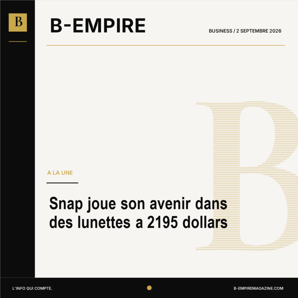 Snap joue son avenir dans des lunettes a 2195 dollars