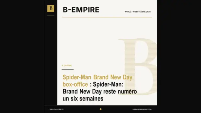Spider-Man Brand New Day box-office : Spider-Man: Brand New Day reste numéro un six semaines