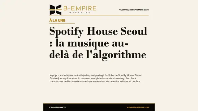 À Séoul, Spotify sort la découverte musicale de l'écran