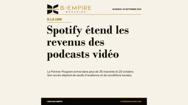 Spotify étend les revenus des podcasts vidéo