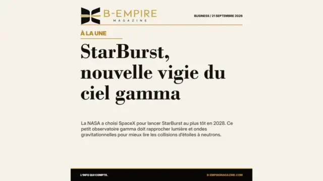 StarBurst : la NASA confie à SpaceX une nouvelle vigie des collisions stellaires