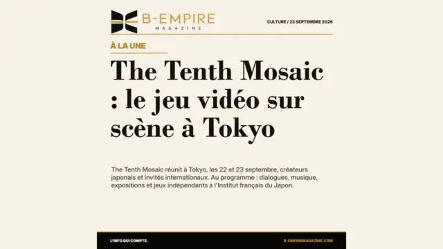 À Tokyo, The Tenth Mosaic expose le jeu vidéo comme un art vivant