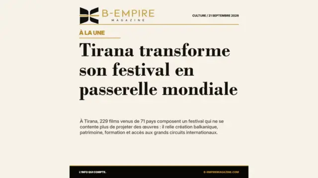 À Tirana, le cinéma des Balkans transforme un festival en infrastructure mondiale