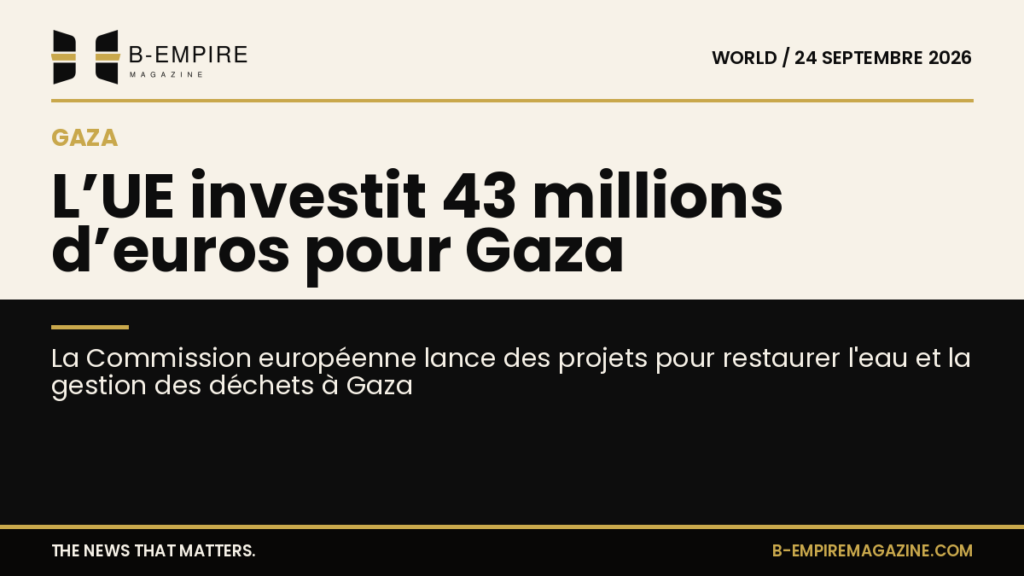 Signature des projets européens à New York pour restaurer l'eau et la gestion des déchets à Gaza