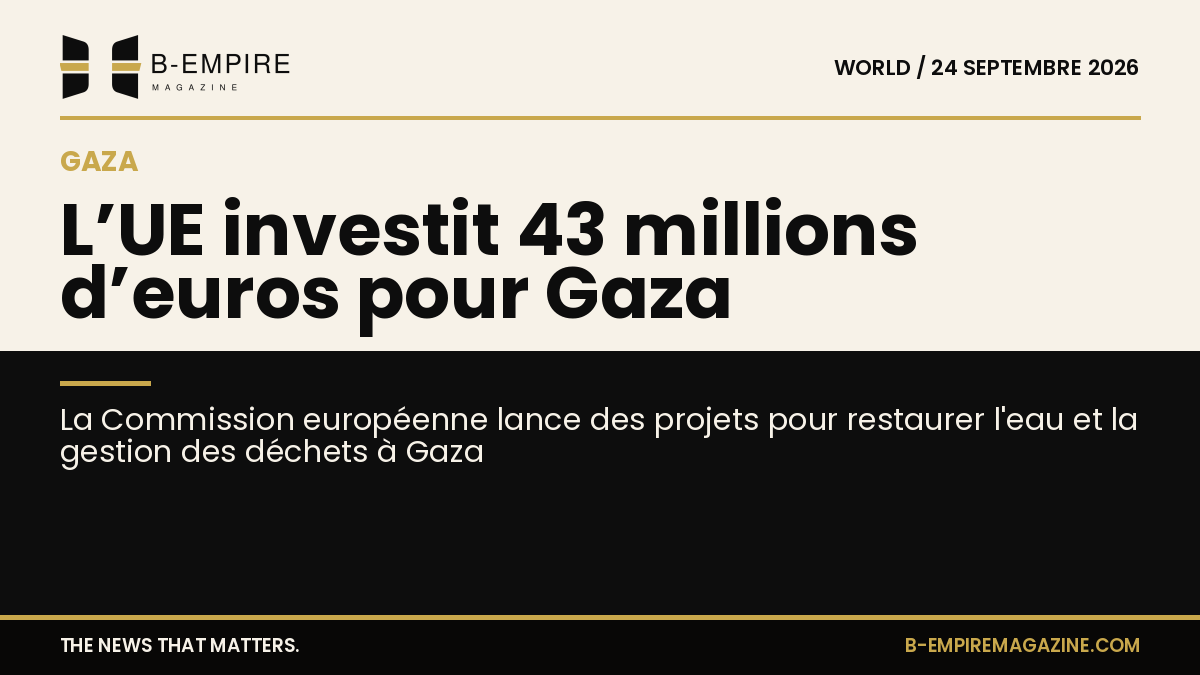 Signature des projets européens à New York pour restaurer l'eau et la gestion des déchets à Gaza
