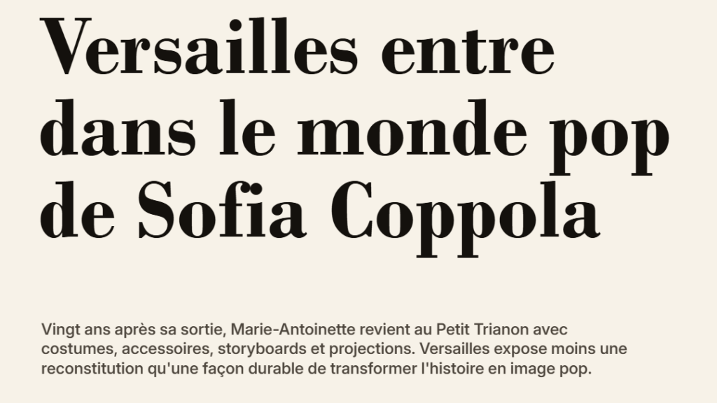 À Versailles, Marie-Antoinette de Sofia Coppola revient dans les lieux de son imaginaire