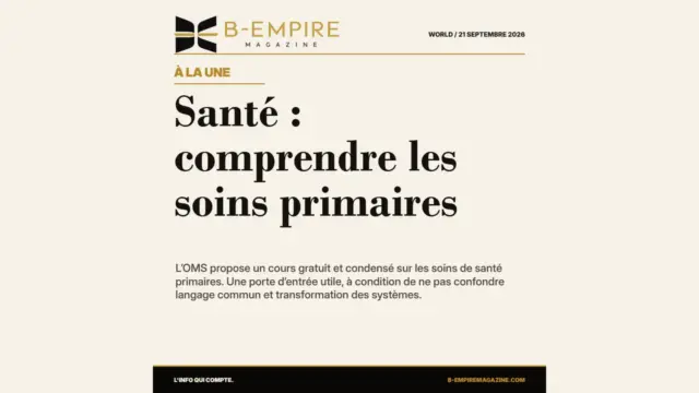 Soins de santé primaires : l’OMS mise sur un cours de 90 minutes