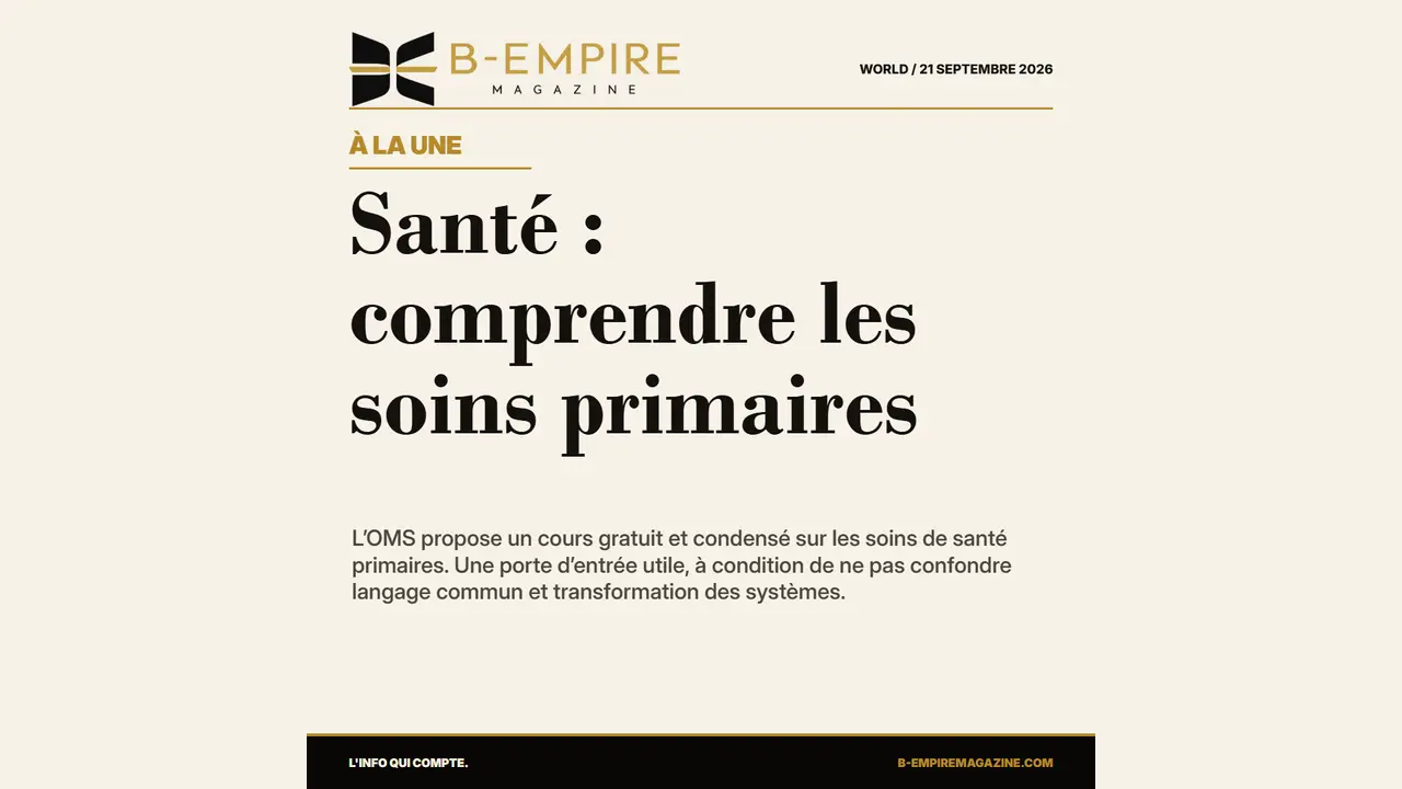 Soins de santé primaires : l’OMS mise sur un cours de 90 minutes
