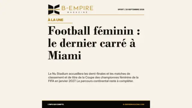 Football féminin : le dernier carré à Miami