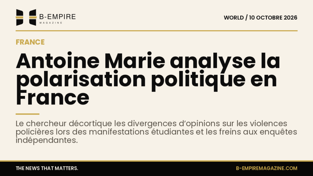 Portrait d'Antoine Marie, chercheur à Sciences Po, avec un fond neutre.