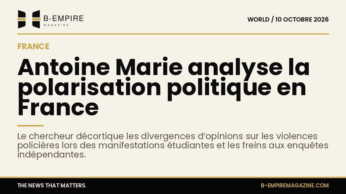 Portrait d'Antoine Marie, chercheur à Sciences Po, avec un fond neutre.