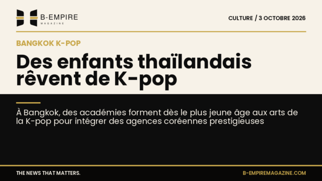 Jeunes enfants thaïlandais dans une académie de K-pop à Bangkok, en train de danser et chanter lors d'une séance d'entraînement
