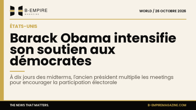 Barack Obama lors d'un meeting politique, engagée dans la campagne des élections américaines de mi-mandat