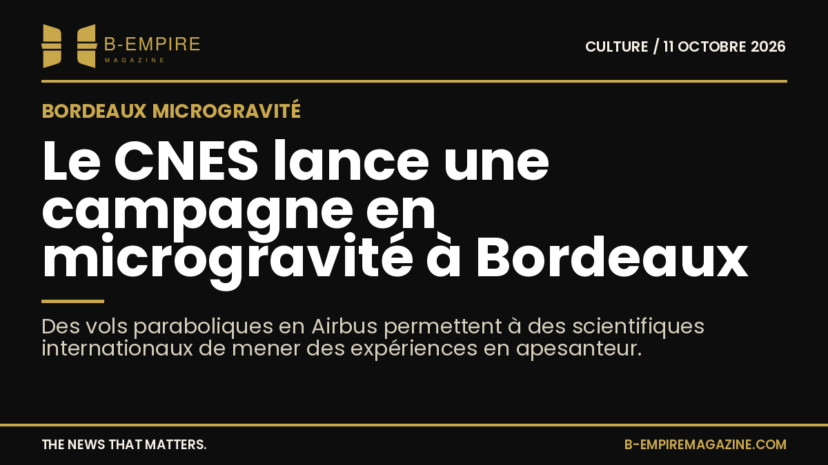 Un Airbus du CNES effectuant un vol parabolique pour simuler la microgravité lors d’une campagne de recherche à Bordeaux.