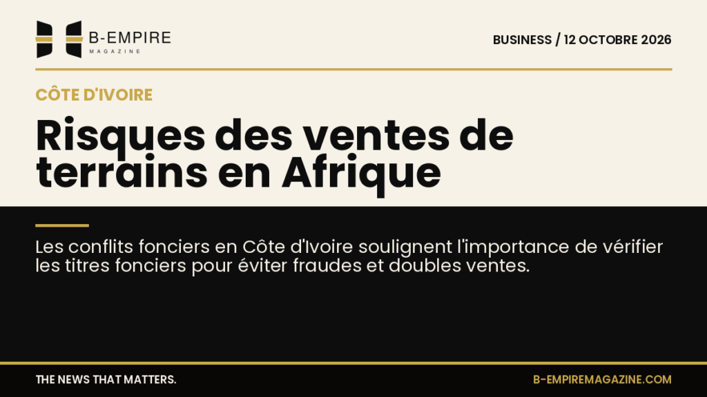Carte stylisée de la Côte d'Ivoire avec un visuel divisé en deux zones papier et noir, titre à cheval sur la séparation