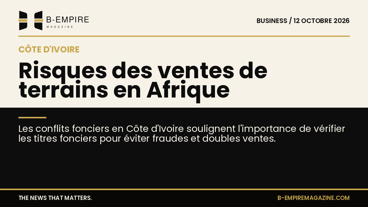 Carte stylisée de la Côte d'Ivoire avec un visuel divisé en deux zones papier et noir, titre à cheval sur la séparation