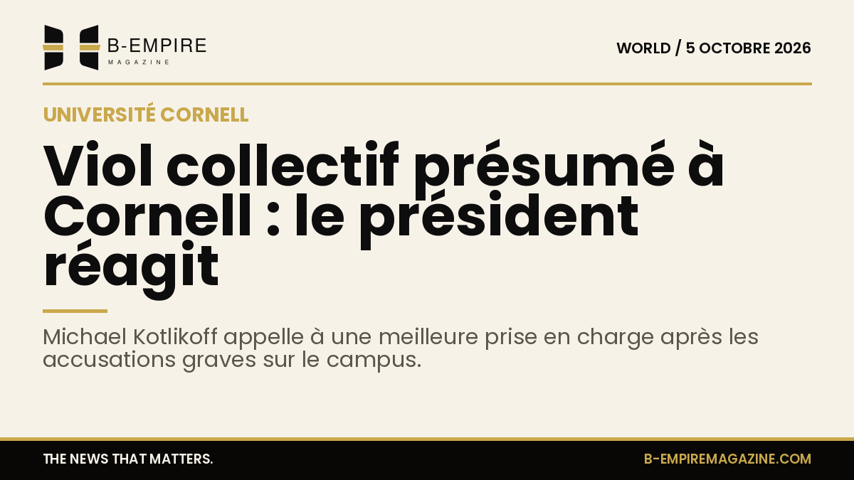 Portrait de Michael Kotlikoff, président de l'université Cornell, avec un fond sobre.