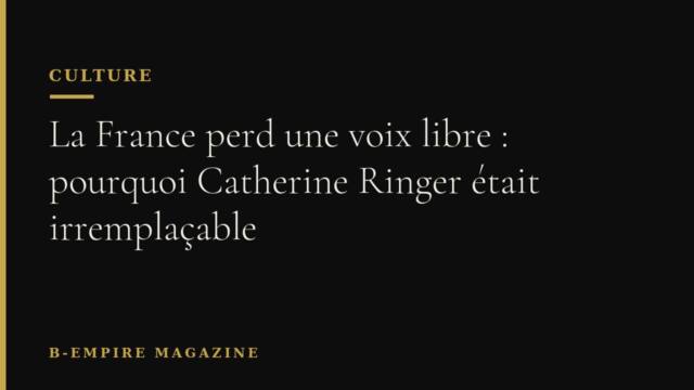 La France perd une voix libre : pourquoi Catherine Ringer était irremplaçable