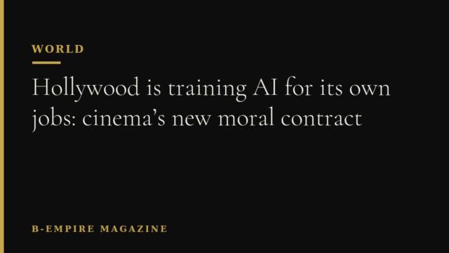 Hollywood is training AI for its own jobs: cinema’s new moral contract