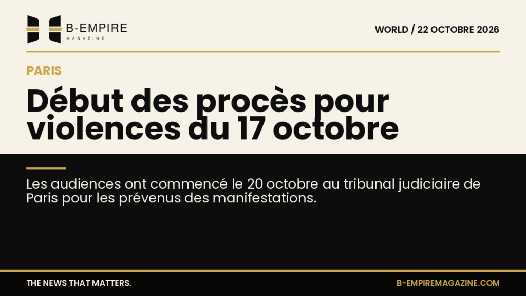 Salle d'audience du tribunal judiciaire de Paris avec des juges et avocats lors des procès des manifestations du 17 octobre