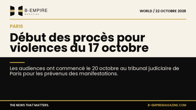 Salle d'audience du tribunal judiciaire de Paris avec des juges et avocats lors des procès des manifestations du 17 octobre