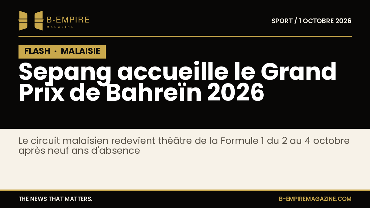 Vue aérienne du circuit international de Sepang en Malaisie avec sa piste de course sinueuse sous un ciel clair